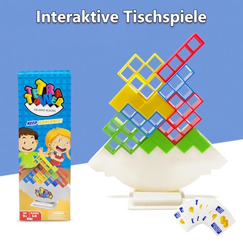 DYOUen Tetra Tower Juego Tetris Balance Apilamiento Juguete Divertido Juego de apilamiento Bloques de apilamiento Juego de Equilibrio para niños y niñas a partir de 3 años