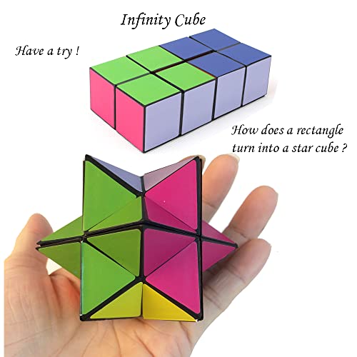 EACHHAHA Cubo Infinito,Magic Puzzle Cubes,Cubo Mágico De Star,Speed Cube 2 en 1, Alivia el estrés y la ansiedad,para Niños y Adultos