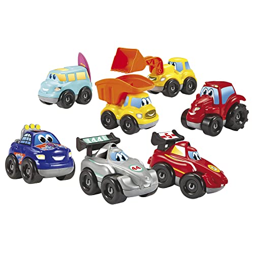 Ecoiffier- Set de 7 Coches Desmontables de Abrick, con Bordes Redondeados, Juego de Construcción Infantil, A Partir de 18 Meses (7600003298)