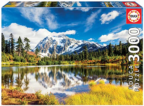 Educa - Monte Shuksan, Washington, EEUU, Puzzle de 3.000 Piezas, Medida aproximada 120 x 85 cm, Incluye Servicio de Pieza perdida hasta agotar existencias, A Partir de 14 años (18011)