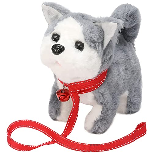 EKKONG Perro Interactivo, Electrónica Interactivos Juguete Perro Mascota, Perritos de Juguete con Caminando y Ladrando, Agitar Cola, Regalo para Niños 3 4 5 6+ Años