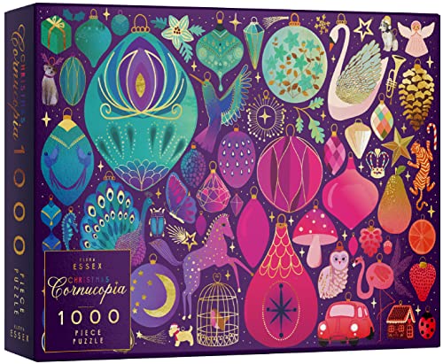 Elena Essex Puzzle 1000 Piezas - Christmas Cornucopia | Puzzle | Rompecabezas | Puzzles para Adultos | Arte Bolas de Navidad Invierno Regalo Puzzle | 50x70cm