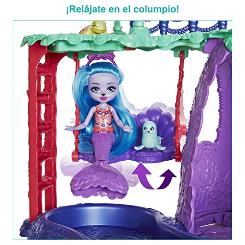 Enchantimals Royal Ocean Kingdom Parque acuático de Shayda Sea Lion Muñeca con Set de Juego de Agua & City Tails Parque de Juegos de Sabine y Seneca Squirrel Dos muñecas