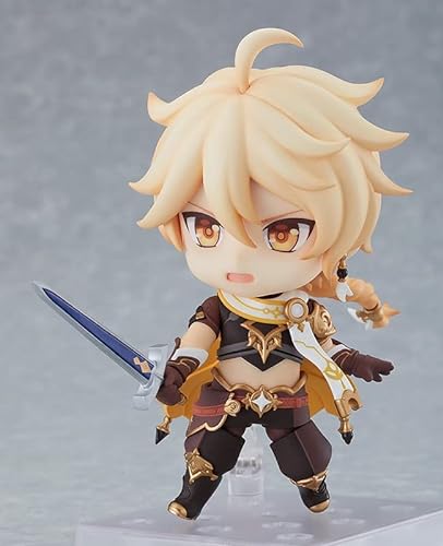 ENFILY Genshin Impact Figuras, lumine, éter, estatua de 10 cm/3,9 pulgadas, figura de dibujos animados, juguete de colección de anime, decoración para fans del anime (éter) (éter) (éter)