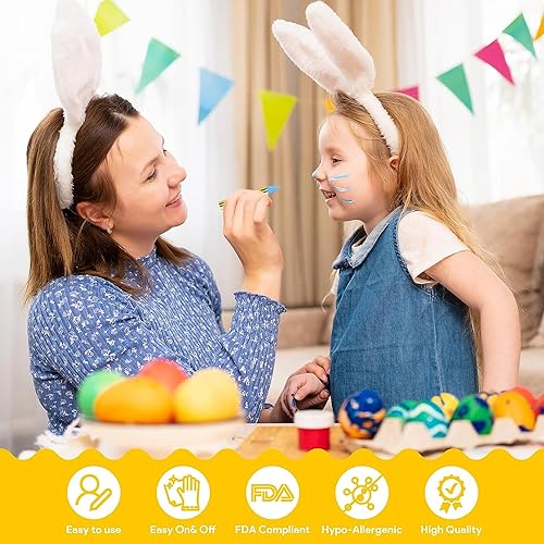 ENJSD 16 juegos de lápices de colores faciales, trajes de colores faciales brillantes para niños, lápices de colores faciales seguros y no tóxicos, ideal para maquillaje de Halloween (16)