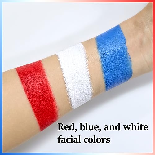 Erinde Juego de maquillaje facial – 3 colores Body Face Painting 1 Pincel, pintura corporal cara maquillaje seguro y fácil de limpiar para Halloween, carnaval, cosplay, fiestas, actuaciones en