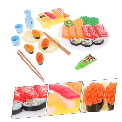 ERINGOGO 1 Juego De Simulación De Sushi La Casa Conure Comida Niños Juego Mini Adornos Baño Decoraciones Niños Juguetes Y Mini Casa De Cocina Miniatura Niño