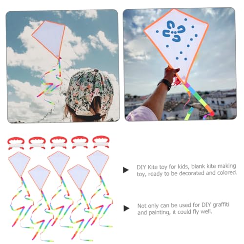 ERINGOGO 5 Juegos De Piezas De Cometa Kit De Pintura De Cometa DIY Niños Cometas DIY Cometa para Niños Kit De Cometa De Juguete Cometa De Dibujo Interesante Cometa Divertida para Niños Kit