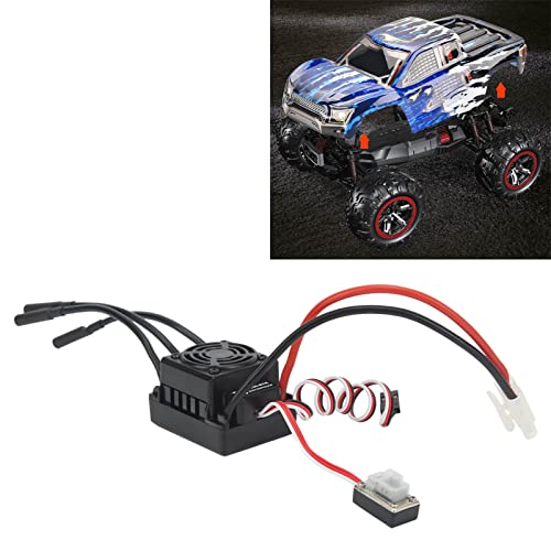 ESC RC sin Escobillas, Fuerte Resistencia a la Corriente 50a Impermeable sin Escobillas ESC Protección contra la Temperatura Protección contra la Fuga del Acelerador para 1/10 RC Car