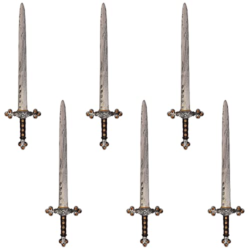 Espada gladiadora para adultos, paquete de 6 – 29.5 pulgadas, accesorio perfecto para cosplay de juego de película bárbaro