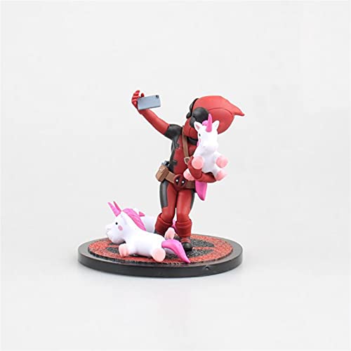 Estatuas de anime DUDDP Modelo de personaje de anime Deadpool En caja Decoración de personaje hecha a mano Dibujos animados de decoración de anime, Juguete, Modelo, Anime, Obra de arte 10.5cm Juguetes