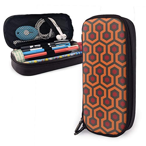 Estuche de cuero The Shining Overlook Hotel Pen Bag Organizador de escritorio de gran capacidad, bolsa duradera de alta capacidad para estudiantes, mujeres, M, color, 5.0cm*10.5cm*20.5cm, Estuche para