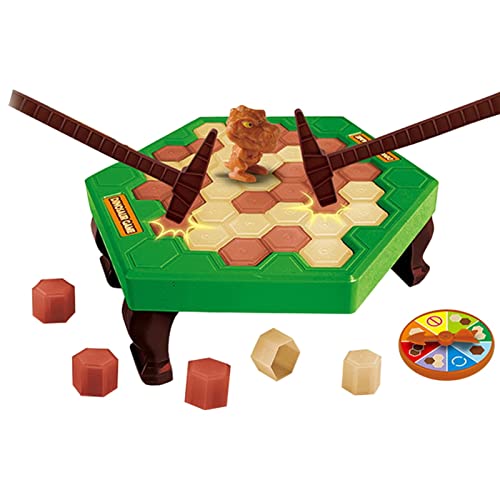 Eteslot Dont Break The Ice Game - Dinosaur Trap - Save Dinosaur Ice Breaker Game - Upside Down Challenge Game Juego de Mesa para niños y Adultos