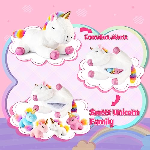 EUCOCO Unicornio Juguetes Niños 2 3 4 Años, Unicornios para Niñas Regalo Niña 2-8 Años Juguete Interesante Niña 3 Años Peluche Unicornio Niños 2-8 Años Juegos Niños 2-8 Años Regalos Cumpleaños Niños