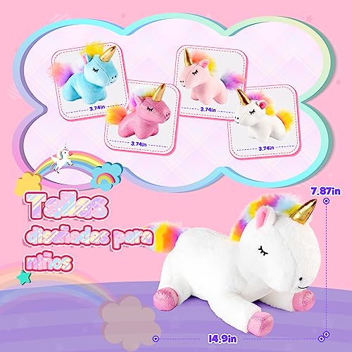 EUCOCO Unicornio Juguetes Niños 2 3 4 Años, Unicornios para Niñas Regalo Niña 2-8 Años Juguete Interesante Niña 3 Años Peluche Unicornio Niños 2-8 Años Juegos Niños 2-8 Años Regalos Cumpleaños Niños