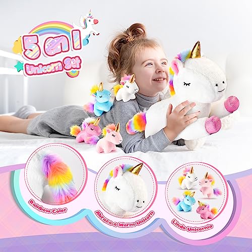 EUCOCO Unicornio Juguetes Niños 2 3 4 Años, Unicornios para Niñas Regalo Niña 2-8 Años Juguete Interesante Niña 3 Años Peluche Unicornio Niños 2-8 Años Juegos Niños 2-8 Años Regalos Cumpleaños Niños