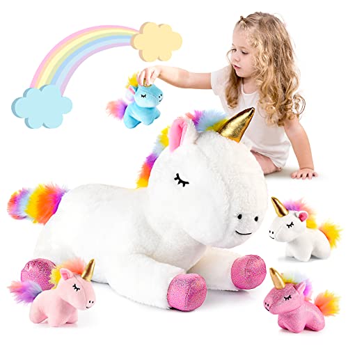 EUCOCO Unicornio Juguetes Niños 2 3 4 Años, Unicornios para Niñas Regalo Niña 2-8 Años Juguete Interesante Niña 3 Años Peluche Unicornio Niños 2-8 Años Juegos Niños 2-8 Años Regalos Cumpleaños Niños