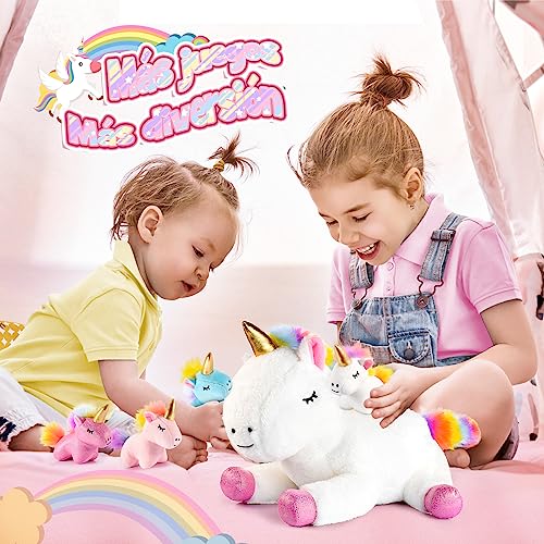 EUCOCO Unicornio Juguetes Niños 2 3 4 Años, Unicornios para Niñas Regalo Niña 2-8 Años Juguete Interesante Niña 3 Años Peluche Unicornio Niños 2-8 Años Juegos Niños 2-8 Años Regalos Cumpleaños Niños