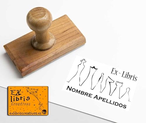 ExLibris Ajedrez sello personalizado