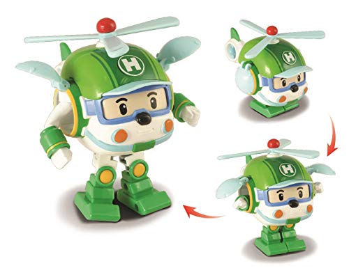 Exost 4891813542070 Robocar Poli - Figura transformable Héli - Robot o Helicóptero - 10 cm - Juego Infantil