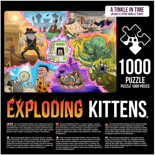 Exploding Kittens Jigsaw Puzzles for Adults - Tinkle in Time - 1000 Piece Jigsaw Puzzles For Family Fun & Game Night