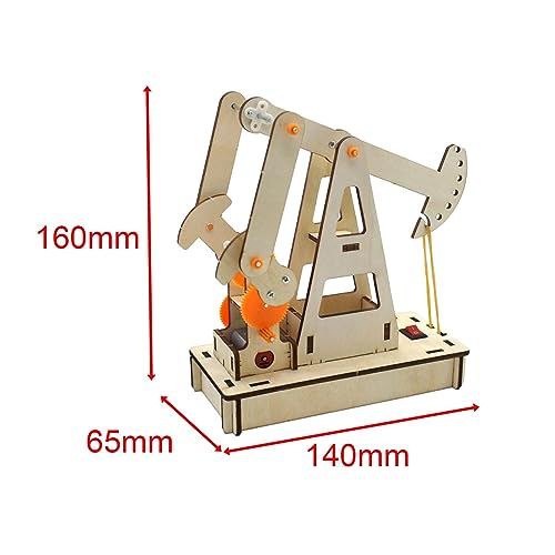 F Fityle Juguete de Vástago Bomba de Aceite Modelo de Gato Juguetes Educativos de Madera para Niños Juguetes Educativos de Construcción de Proyecto de Vást