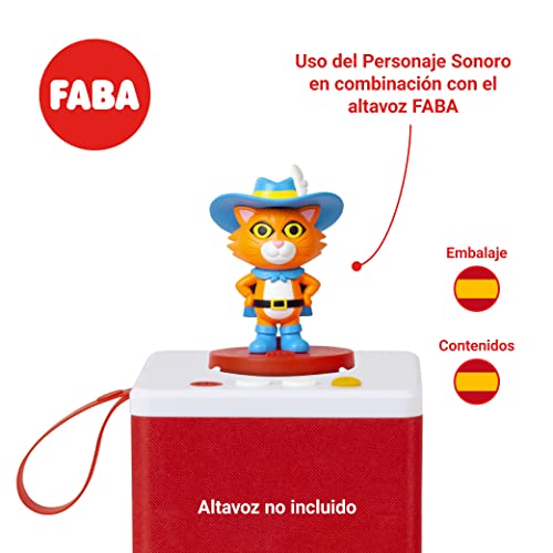 FABA Personaje Sonoro Gato con Botas y Otro Cuento - Historias Sonoras - Juguetes, Contenidos Educativos, En Español, para Niñas y Niños a Partir de 4 años