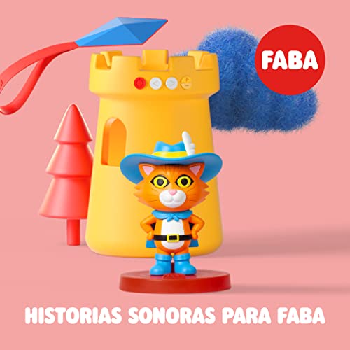 FABA Personaje Sonoro Gato con Botas y Otro Cuento - Historias Sonoras - Juguetes, Contenidos Educativos, En Español, para Niñas y Niños a Partir de 4 años