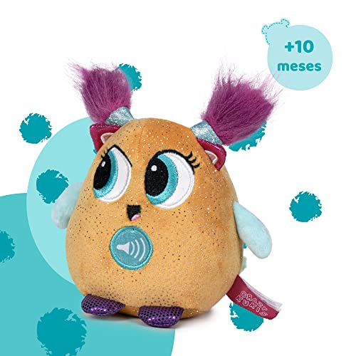 Famosa Softies - Peluche Crazy Cukis Segunda edición, Peluche Parlante, Divertidos Peluches Que Repiten lo Que Dices, Envío de Modelo Aleatorio, 4 Peluches de Colores Diferentes, 0 años, (760021768)