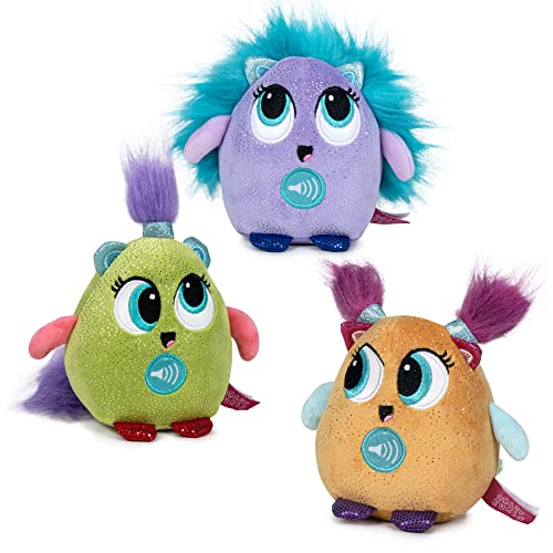 Famosa Softies - Peluche Crazy Cukis Segunda edición, Peluche Parlante, Divertidos Peluches Que Repiten lo Que Dices, Envío de Modelo Aleatorio, 4 Peluches de Colores Diferentes, 0 años, (760021768)