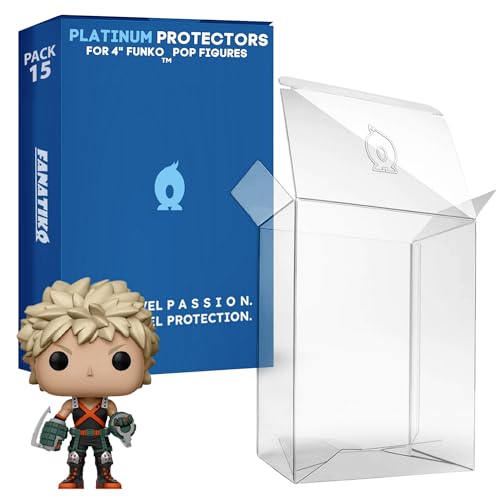 Fanatiko Pack de 15 Fundas Protectoras Platinum compatibles para Funko Pop - Funda Funko Pop de 0,7 mm - Mantén Tus Funko Pop Condiciones Gracias a tu Protector Funko.