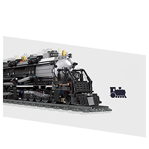 Fancy Brick Juego de bloques de sujeción para tren de Technic, 2,4 G, tecnología RC, locomotora de vapor retro para Union Pacific 4014 Big Boy, kit de maqueta compatible con la técnica Lego, 1608