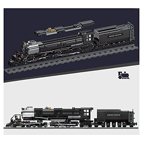 Fancy Brick Juego de bloques de sujeción para tren de Technic, 2,4 G, tecnología RC, locomotora de vapor retro para Union Pacific 4014 Big Boy, kit de maqueta compatible con la técnica Lego, 1608