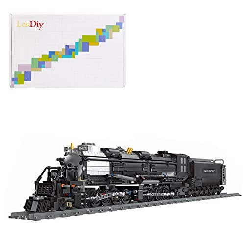 Fancy Brick Juego de bloques de sujeción para tren de Technic, 2,4 G, tecnología RC, locomotora de vapor retro para Union Pacific 4014 Big Boy, kit de maqueta compatible con la técnica Lego, 1608