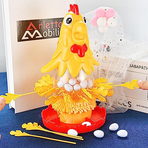 fanelod Juguete para Poner Huevos, 26,511,5 cm, Juguete para Poner gallina Que Camina, gallina interactivos eléctricos, Juguete para Poner gallina, Juguete para Cantar an