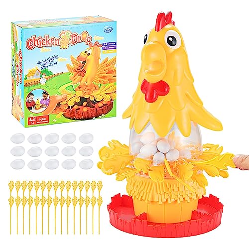 fanelod Juguete para Poner Huevos, 26,511,5 cm, Juguete para Poner gallina Que Camina, gallina interactivos eléctricos, Juguete para Poner gallina, Juguete para Cantar an