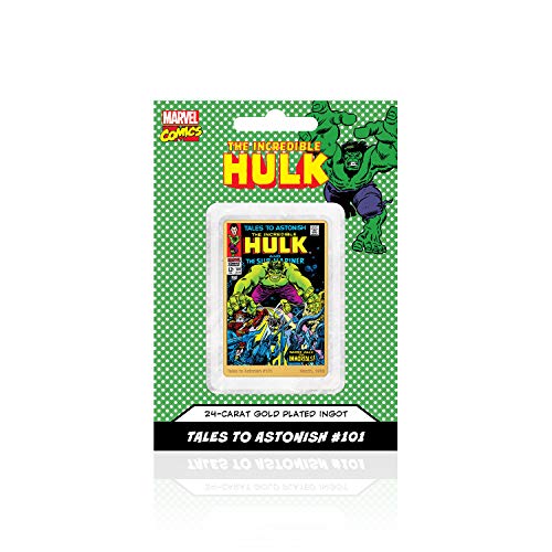 FANTASY CLUB Marvel Comics El Increíble Hulk, Lingote bañado en Oro 24 Quilates - 'Tales to Astonish' #101
