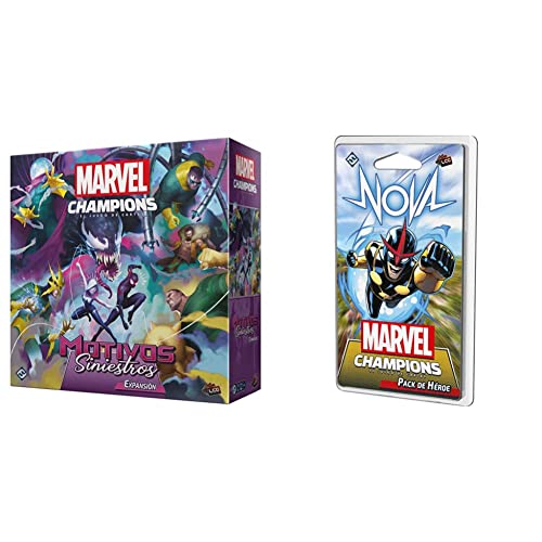 Fantasy Flight Games Marvel Champions - Motivos Siniestros, MC27ES & Marvel Champions - Nova - Juego de Cartas en Español