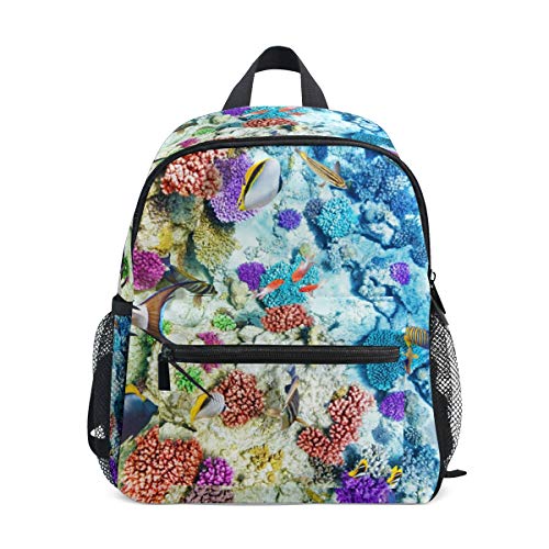 FANTAZIO Mochila escuela primaria Coral Reef Under Sea Bookbag