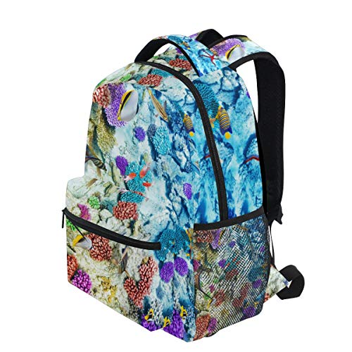 FANTAZIO Mochila extragrande Coral Reef Under Sea Daypack