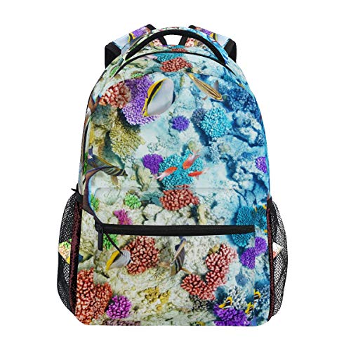 FANTAZIO Mochila extragrande Coral Reef Under Sea Daypack