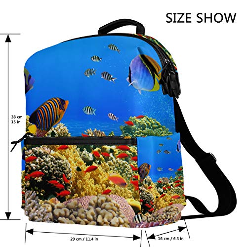 FANTAZIO mochila para niñas Coral Colony Reef Daypack