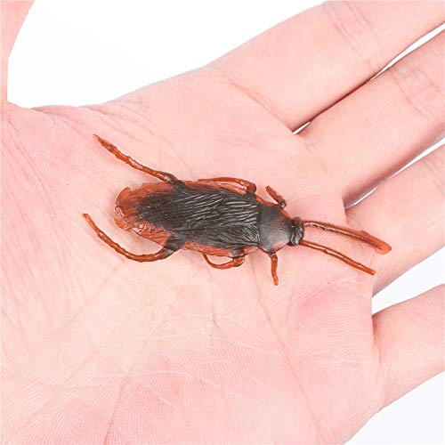 FeiWen Plastico Cucaracha Fake Roach Prank cucarachas plásticas Halloween Fool's Day Decoración del Partido(100pcs)