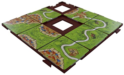 Feldherr baldosa de Terreno cuadrícula Compatible con Carcassonne - Enclavamiento, Amount:9 pcs.