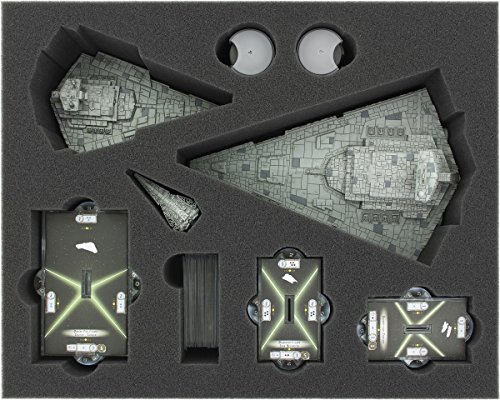 Feldherr FSKP075BO Bandeja de Espuma de 75 mm de tamaño Completo es Compatible con Star Wars Armada: Destructor de Estrellas o Quimera