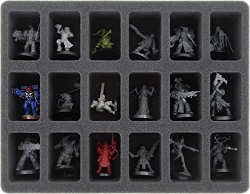 Feldherr Juego de Espuma Compatible con el Estuche de Figuras de escaramuzas Citadel - 36 Miniaturas