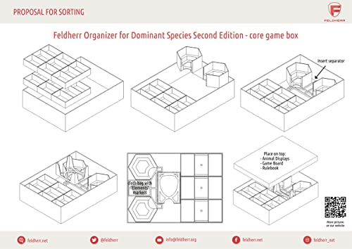 Feldherr Organizer Compatible con Dominant Species Second Edition - Caja de Juego Principal