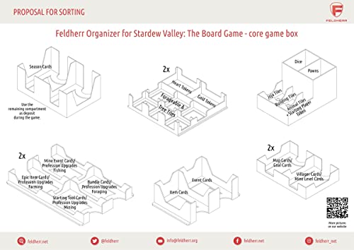 Feldherr Organizer Compatible con Stardew Valley: El Juego de Mesa - Caja del Juego Principal