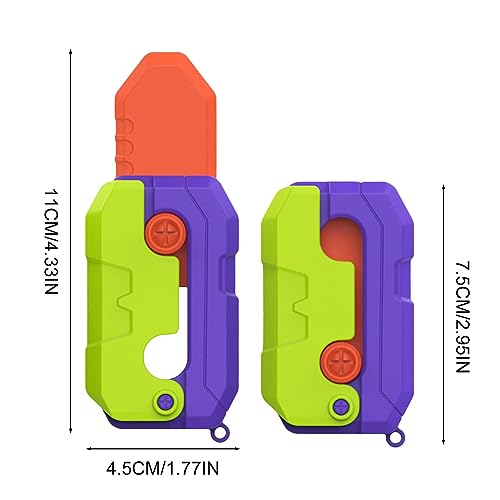 Fenytay Cortador Fidget Juguete,Zanahoria Gravity 3D | Juguetes sensoriales para el Alivio la ira para niños, Juguetes sensoriales cortadores para el Trabajo, el hogar, los Viajes