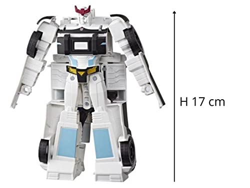 Figura de acción Transformers de 17 cm en blíster – Serie "Cyberverse Siren Blast" robot "Prowl" – Transformers juguetes infantiles individuales transformables – Figura de acción E4802 Blanco